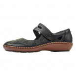 Pantofi piele naturala dama - negru, Rieker - relax, confort - 44875-00-Negru