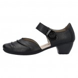 Pantofi piele naturala dama - negru, Rieker - toc mic - 41792-00-Negru