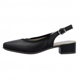 Pantofi piele naturala dama - negru, Rieker - toc mic - 47063-00-Negru