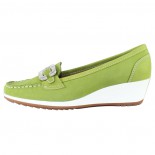 Pantofi piele naturala dama - verde, Ara - relax, confort - 12-30937-Nubuk-Heaven-frog
