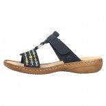 Papuci dama - albastru, Rieker - relax, confort - 60867-14-Albastru