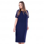 Rochie dama de ocazie eleganta cu dantela - albastru, Per Donna - midi - Eloise-91465-Albastru