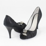 Pantofi piele naturala dama - negru, Saccio - toc inalt - S01-201-1-Black