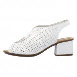 Sandale dama - alb, Rieker - toc mediu - 64656-80-Alb