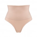 Tanga dama modelator cu talie inalta - bej, Mitex - bumbac - Iga-String-Bej