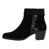 Botine piele intoarsa dama negru Rieker iarna Y2152-00-Negru