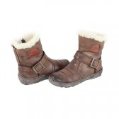 Cizme piele naturala dama maro Krisbut iarna 3029-1-11-Brown