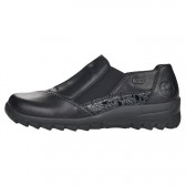 Pantofi piele naturala dama negru Rieker relax confort L7178-00-Negru