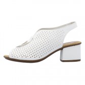 Sandale dama alb Rieker toc mediu 64656-80-Alb