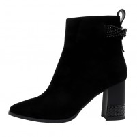 Botine piele intoarsa dama elegante negru Epica iarna K3K350050-01-I-Negru