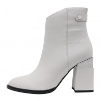 Botine piele naturala dama elegante gri Epica iarna HMHM50011B-52-N-Gri