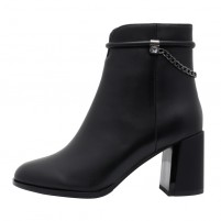 Botine piele naturala dama elegante negru Epica iarna F6F630035A-01-N-Negru