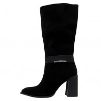 Cizme piele intoarsa dama negru Epica iarna HMHM50012B-01-I-Negru