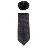 Cravata barbati cu batista negru Gama CRVT-GM-0044-Negru