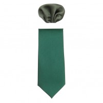 Cravata barbati cu batista verde Gama CRVT-GM-0028-Verde