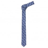 Cravata barbati subtire albastru Massimo Clessi CRVT-MC-0067-Albastru