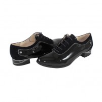 Pantofi piele naturala dama negru Deska eleganti lac 4J88-3F200B-A3289Z-1-Black