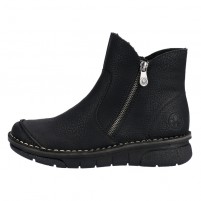 Ghete dama negru Rieker iarna imblanite 73357-00-Negru