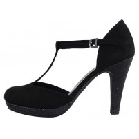 Pantofi dama negru Marco Tozzi toc inalt MT-2-24402-22-098-black-comb