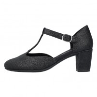 Pantofi dama negru Rieker toc mediu 41087-00-Negru