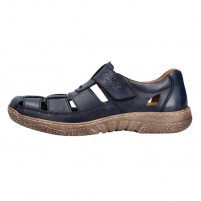 Pantofi piele naturala barbati albastru Rieker relax confort 03578-14-Albastru