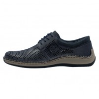 Pantofi piele naturala barbati albastru Rieker relax confort 05213-14-Albastru