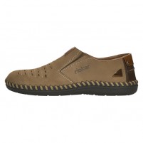 Pantofi piele naturala barbati bej maro Rieker relax confort B2457-64-Bej-Maro