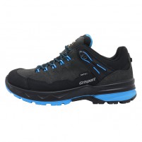 Pantofi piele naturala barbati gri negru albastru Grisport impermeabil 847135-14901S2G-Gri-Negru-Albastru
