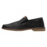 Pantofi piele naturala barbati negru Rieker relax confort 13459-00-Negru