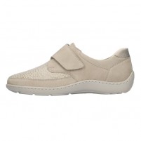 Pantofi piele naturala dama bej Waldlaufer relax confort ortopedic 496H31-326-554-Henni-Bej