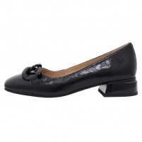 Pantofi piele naturala dama negru Epica toc mic HM1F3409-1301-A1229A-01-1-Negru