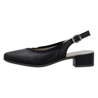 Pantofi piele naturala dama negru Rieker toc mic 47063-00-Negru