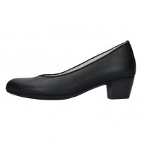 Pantofi piele naturala dama negru Waldlaufer toc mic 358501-120-001-Hilaria-Negru