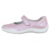 Pantofi piele naturala dama roz Waldlaufer relax confort ortopedic 385065-106-121-Roz
