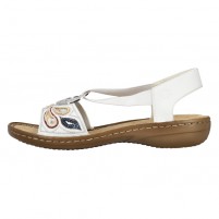 Sandale dama alb Rieker relax confort 608B4-80-Alb