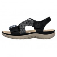 Sandale dama negru Rieker relax confort 64889-00-Negru
