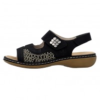 Sandale dama negru Rieker relax confort 65989-01-Negru