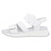 Sandale piele naturala dama alb Rieker relax confort W2950-80-Alb