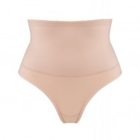 Tanga dama modelator cu talie inalta bej Mitex bumbac Iga-String-Bej