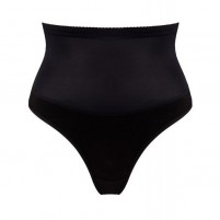 Tanga dama modelator cu talie inalta negru Mitex bumbac Iga-String-Negru