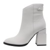 Botine piele naturala dama elegante - gri, Epica - iarna - HMHM50011B-52-N-Gri