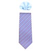 Cravata barbati cu batista - albastru, Gama - CRVT-GM-0029-Albastru