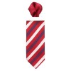 Cravata barbati cu batista - rosu, visiniu, roz, Gama - CRVT-GM-0024-Rosu-Visiniu-Roz