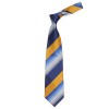 Cravata barbati lata - albastru, galben, Barotti - CRVT-BRT-0075-Albastru-Galben