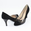 Pantofi piele intoarsa dama - negru, Deska - toc inalt - 3G237-37180D-A0342Z-1-Black