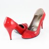 Pantofi piele naturala dama - rosu, Nike Invest - toc inalt - M420-R-L-B