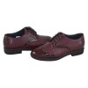 Pantofi piele naturala dama - visiniu, Nicolis - lac - 110706-Visiniu-Croco