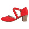 Pantofi piele naturala dama - rosu, Remonte - toc mediu - D0827-33-Red