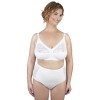 Boxer dama cu talie inalta - alb, Uniconf - bumbac, dantela - BF16-Alb
