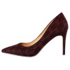 Pantofi dama - negru/rosu, Azarey shoes - toc mediu - 459D720-Rojo